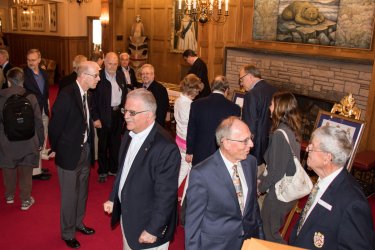 members mingle at Government House