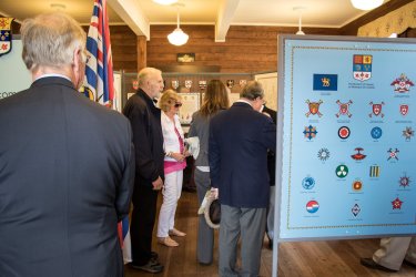 the Lawrence J. Patten Heraldry Exhibit at the Cary Castle mews