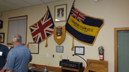 flags and portrait of Queen