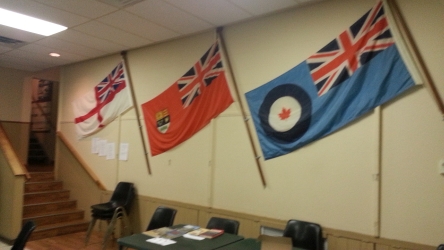 three flags on the wall