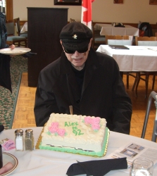 Alex Greenwood and his birthday cake