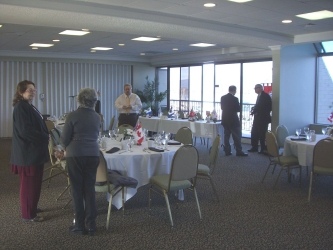 members starting to gather for the lunch