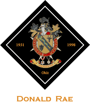 Arms of Donald William Rae